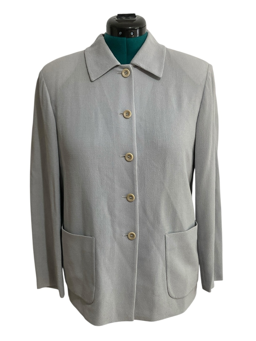 Eileen Fisher 100% Wool Button Up Blazer Jacket